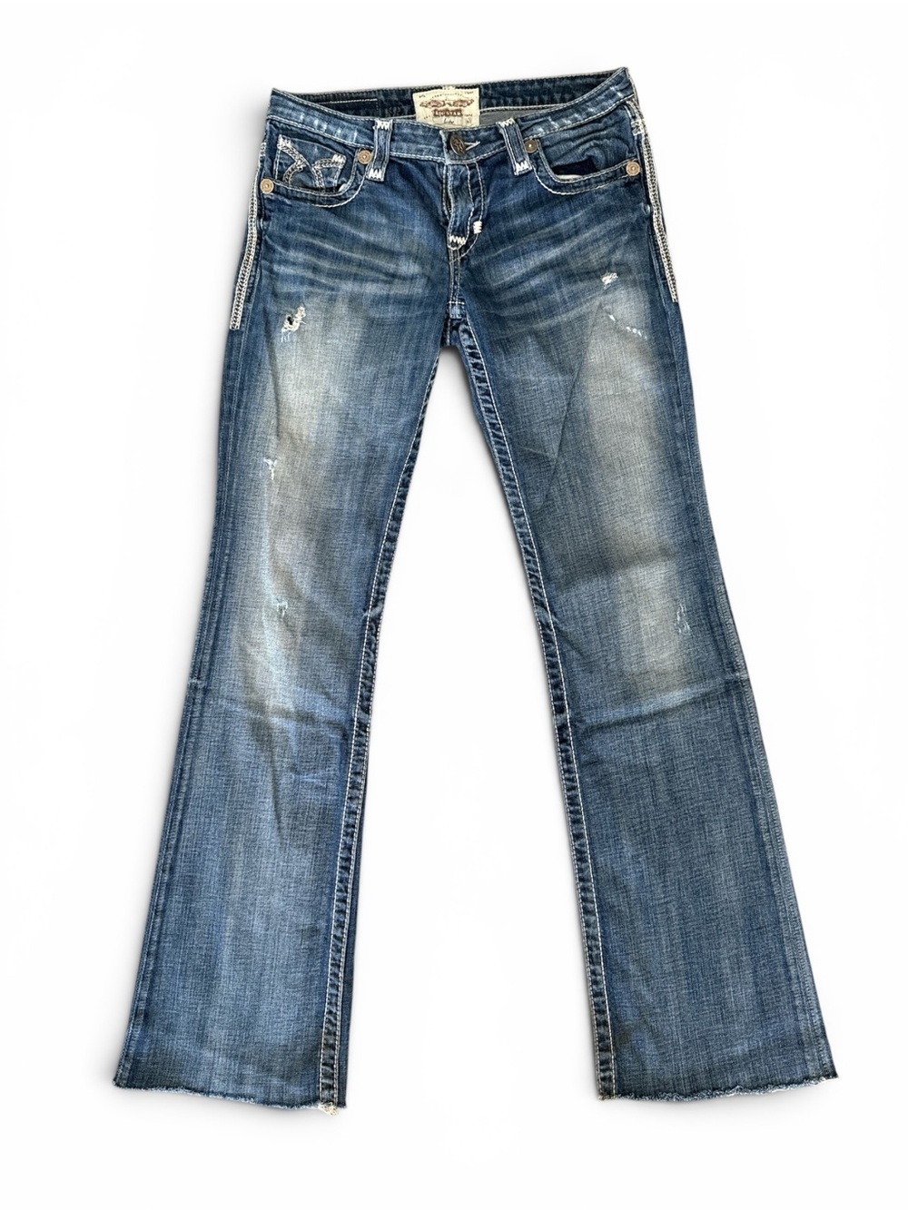 Big Star Liv Women’s Distressed Bootcut Jeans Size 28XL